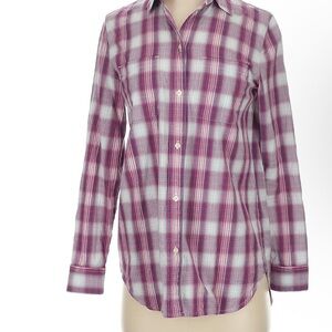 Madewell Pink and White Plaid Shirt